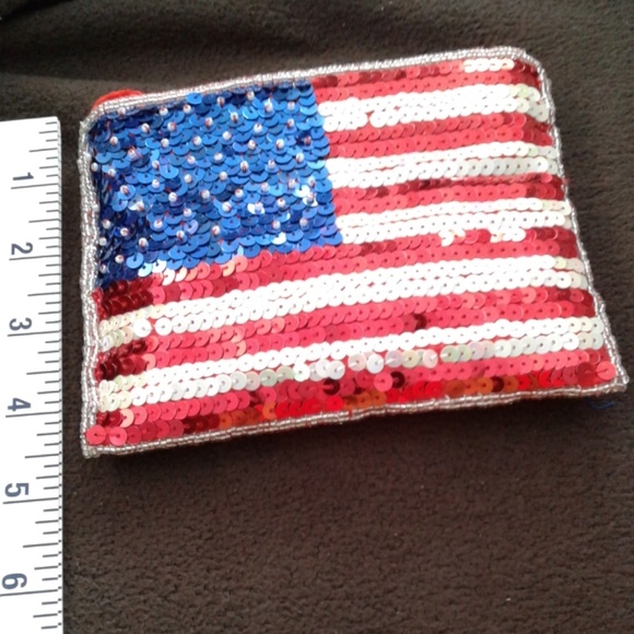 NIB.  Sequined red white and blue mini bag - Picture 7 of 7